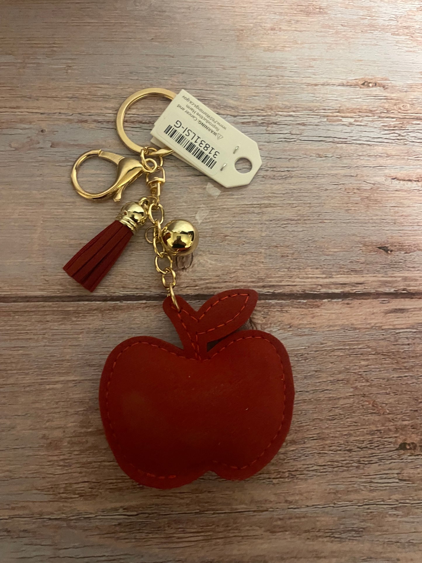 Sparkling Teach Apple Keychain