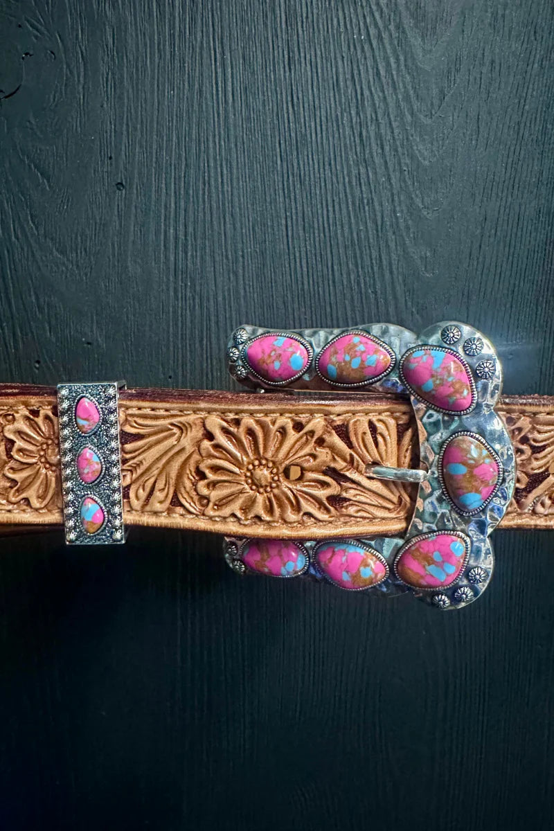 Sterling Kreek Buckle Up Belt Buckle- Pink