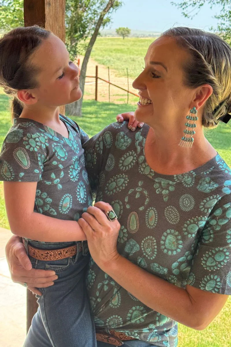 Sterling Kreek Forever in Turquoise Crew Neck Tee