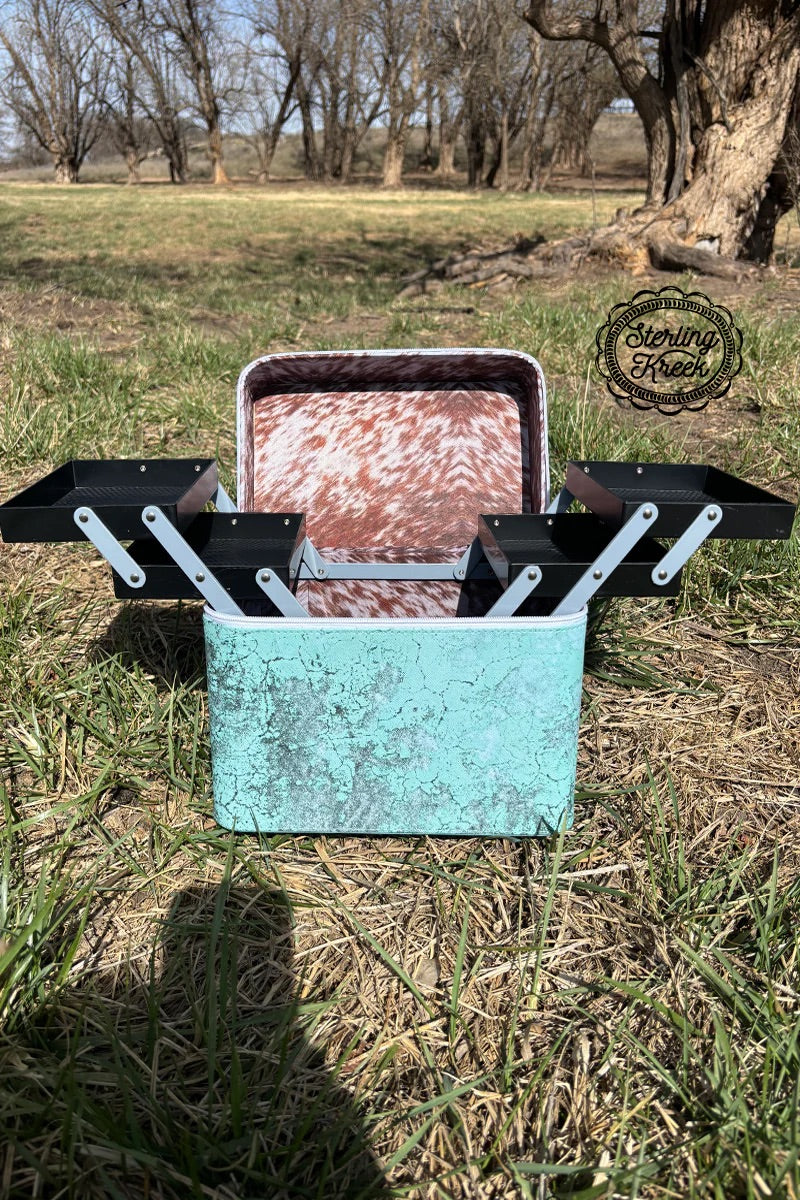Sterling Kreek Turquoise Herd Makeup Box