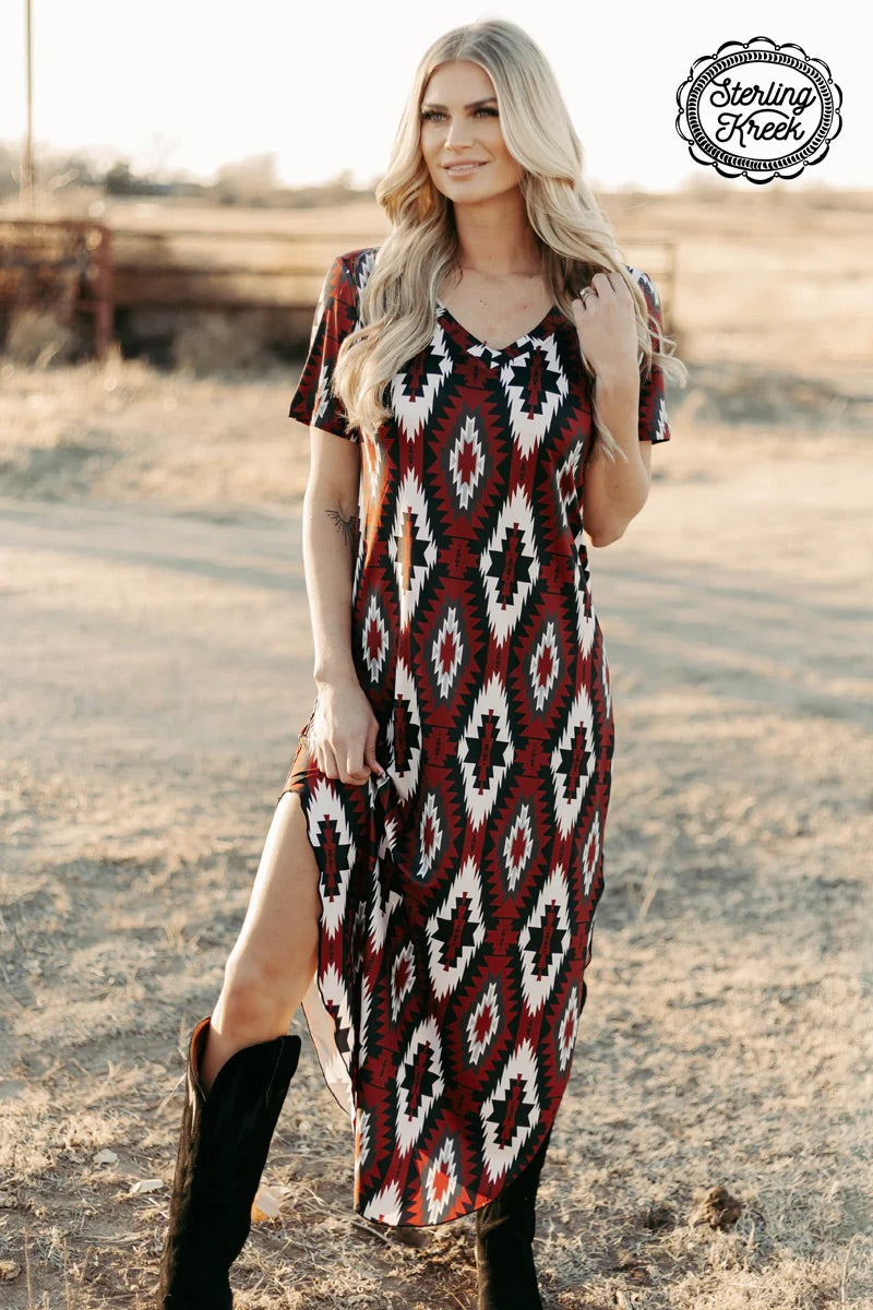 Sterling Kreek Western Rebel Maxi Dress Medium Sterling Kreek Western Rebel Maxi Dress Medium