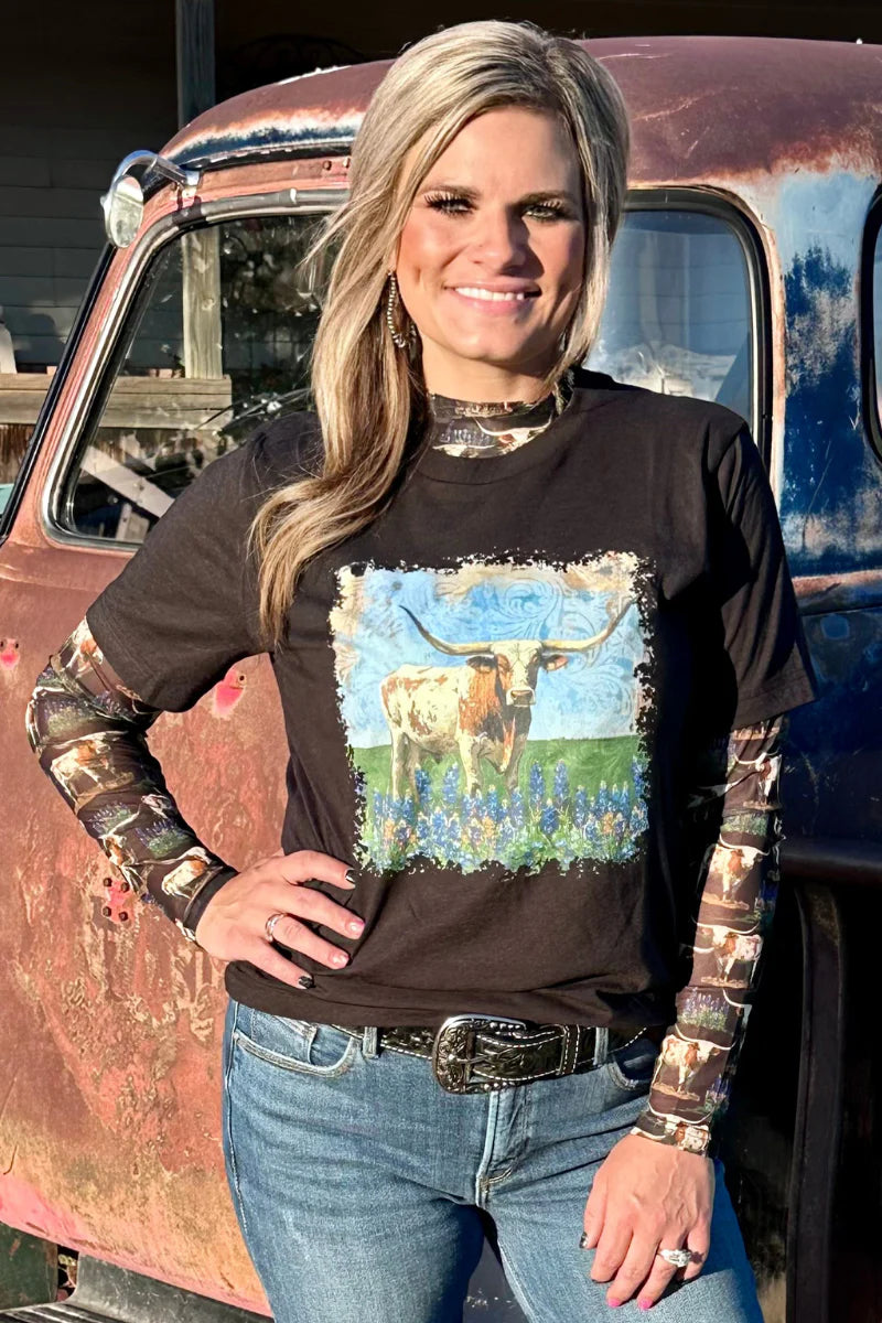 Sterling Kreek Somewhere in Texas Mesh Top
