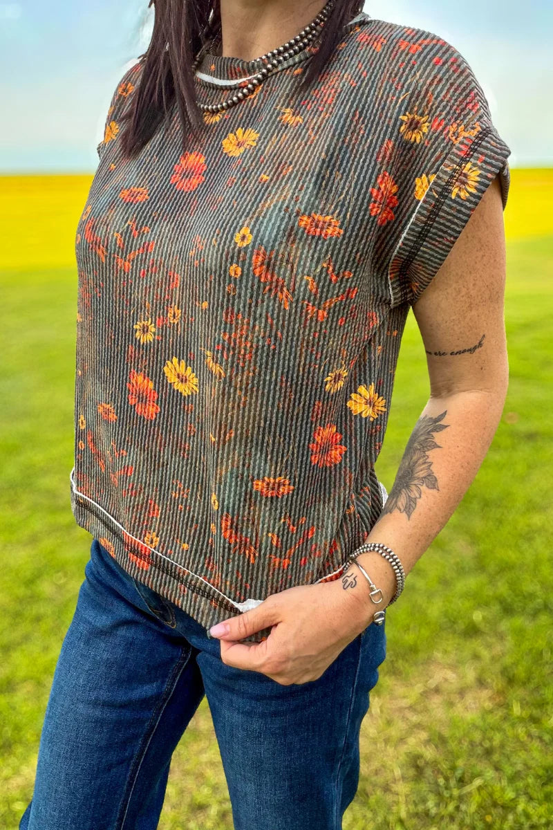 Sterling Kreek Rust Bloom Top