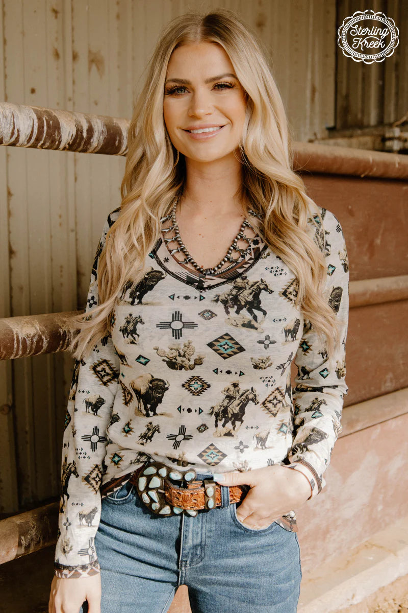 Sterling Kreek Bison In Bandera Top