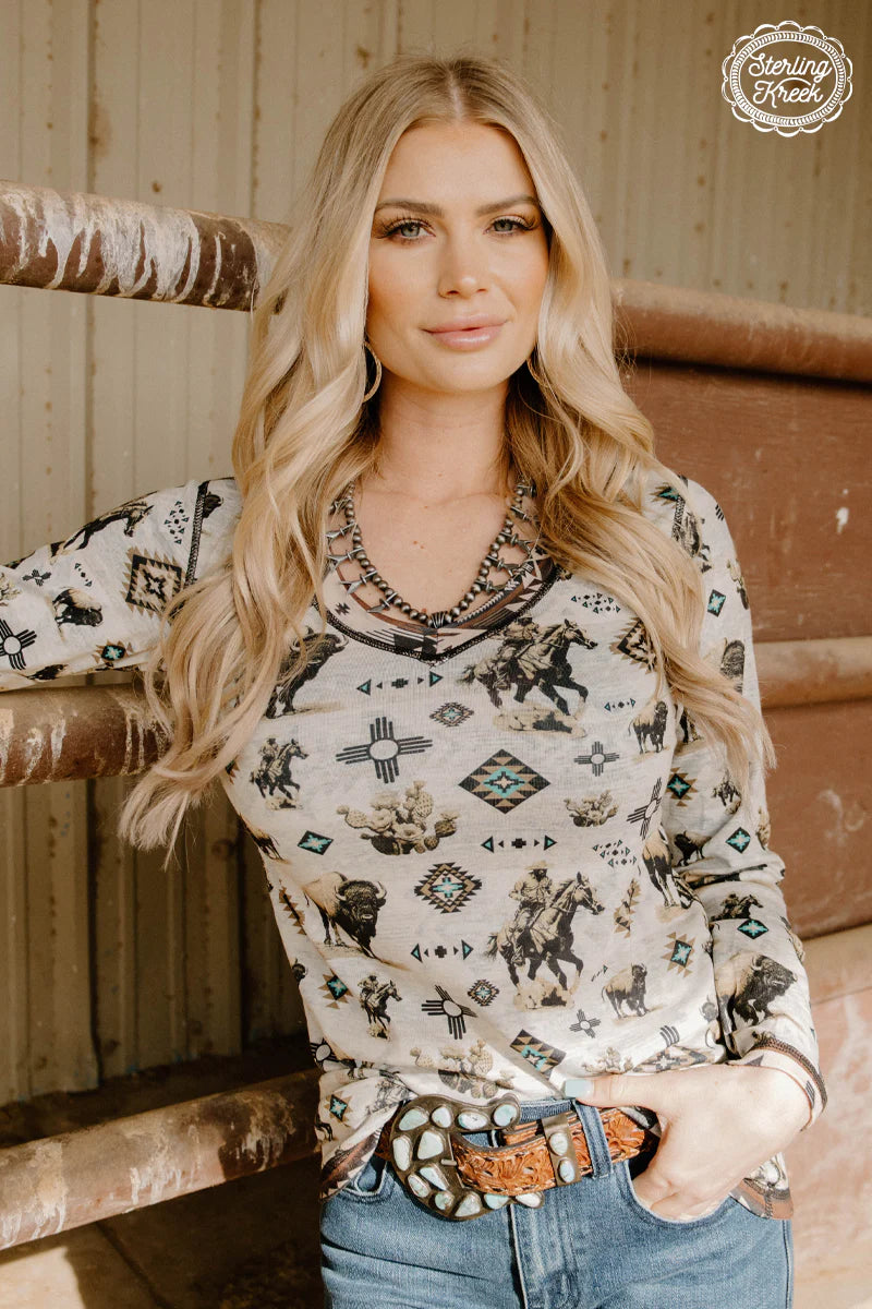 Sterling Kreek Bison In Bandera Top