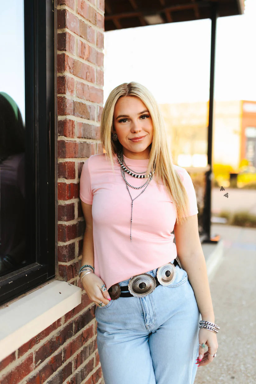 2 Fly Co. Cloud Basic Tee- Blush