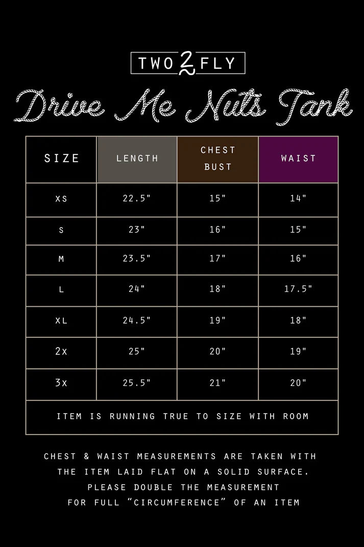 2 Fly Co. Drive Me Nuts Tank