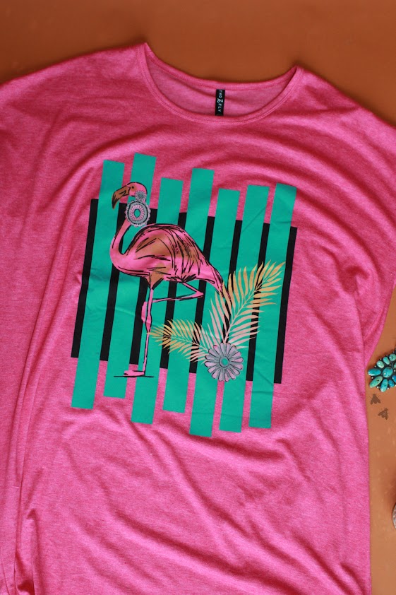 2 Fly Co. Let's Flamingle T Shirt Dress