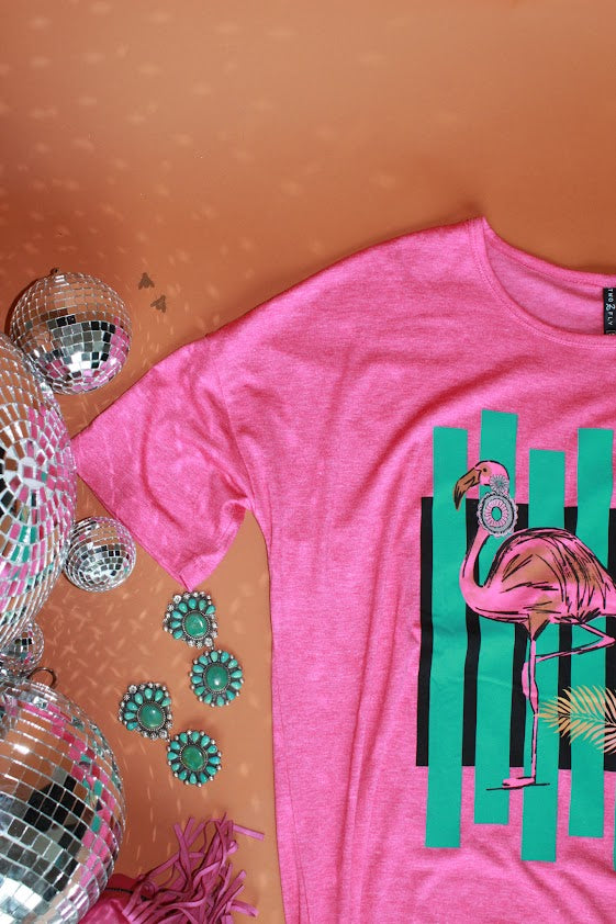 2 Fly Co. Let's Flamingle T Shirt Dress