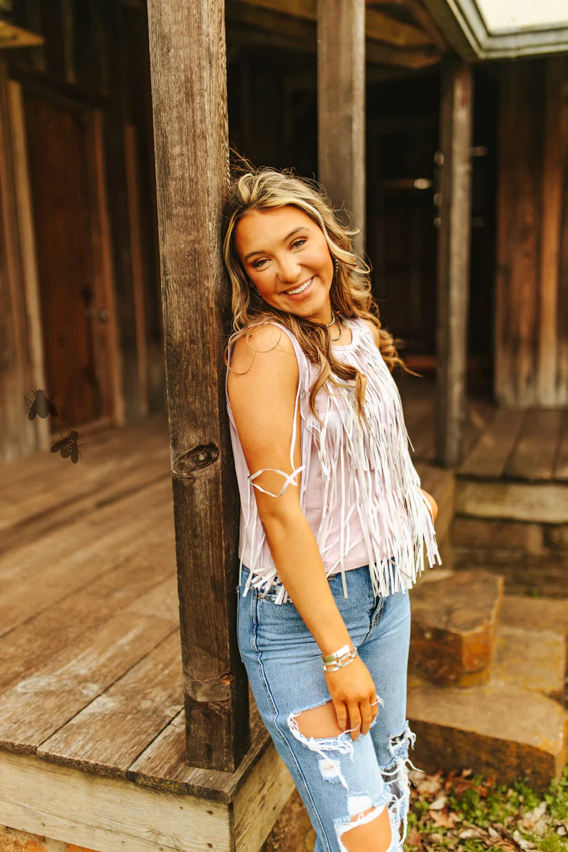 2 Fly Co. Girls Best Fringe-Lilac