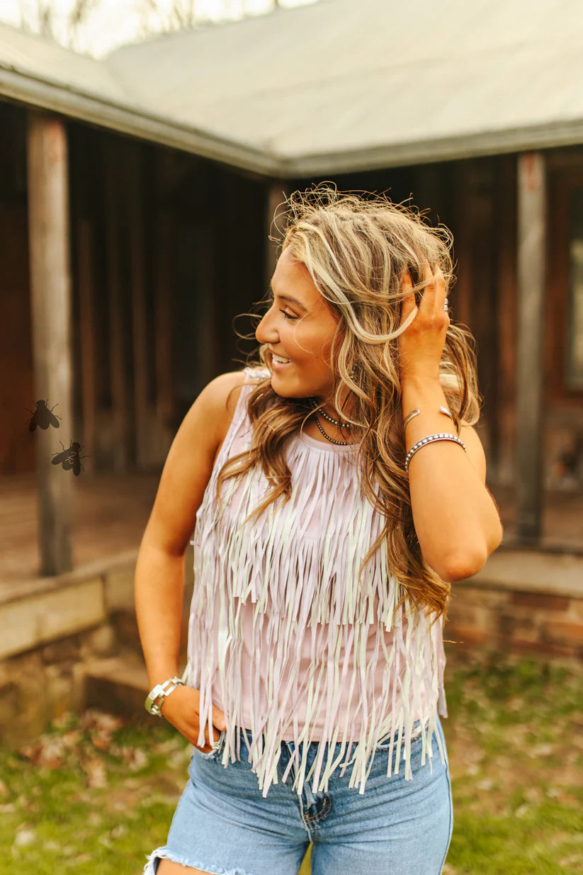 2 Fly Co. Girls Best Fringe-Lilac