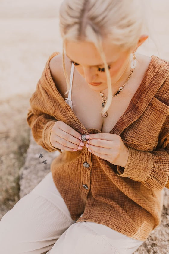 2 Fly Co Acres Button Up- Spice
