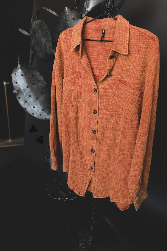 2 Fly Co Acres Button Up- Spice