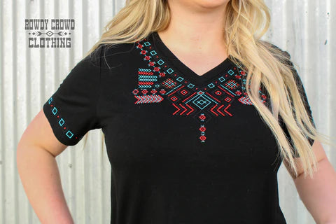 Rowdy Crowd Elvira Embroidered Top