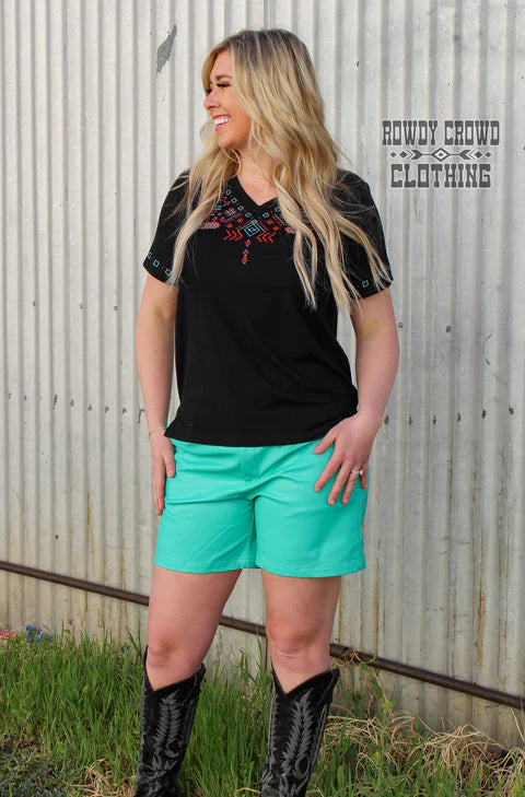 Rowdy Crowd Elvira Embroidered Top