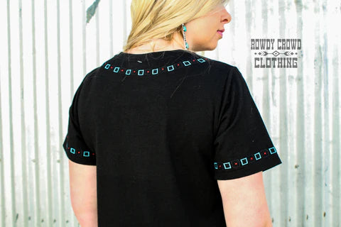 Rowdy Crowd Elvira Embroidered Top