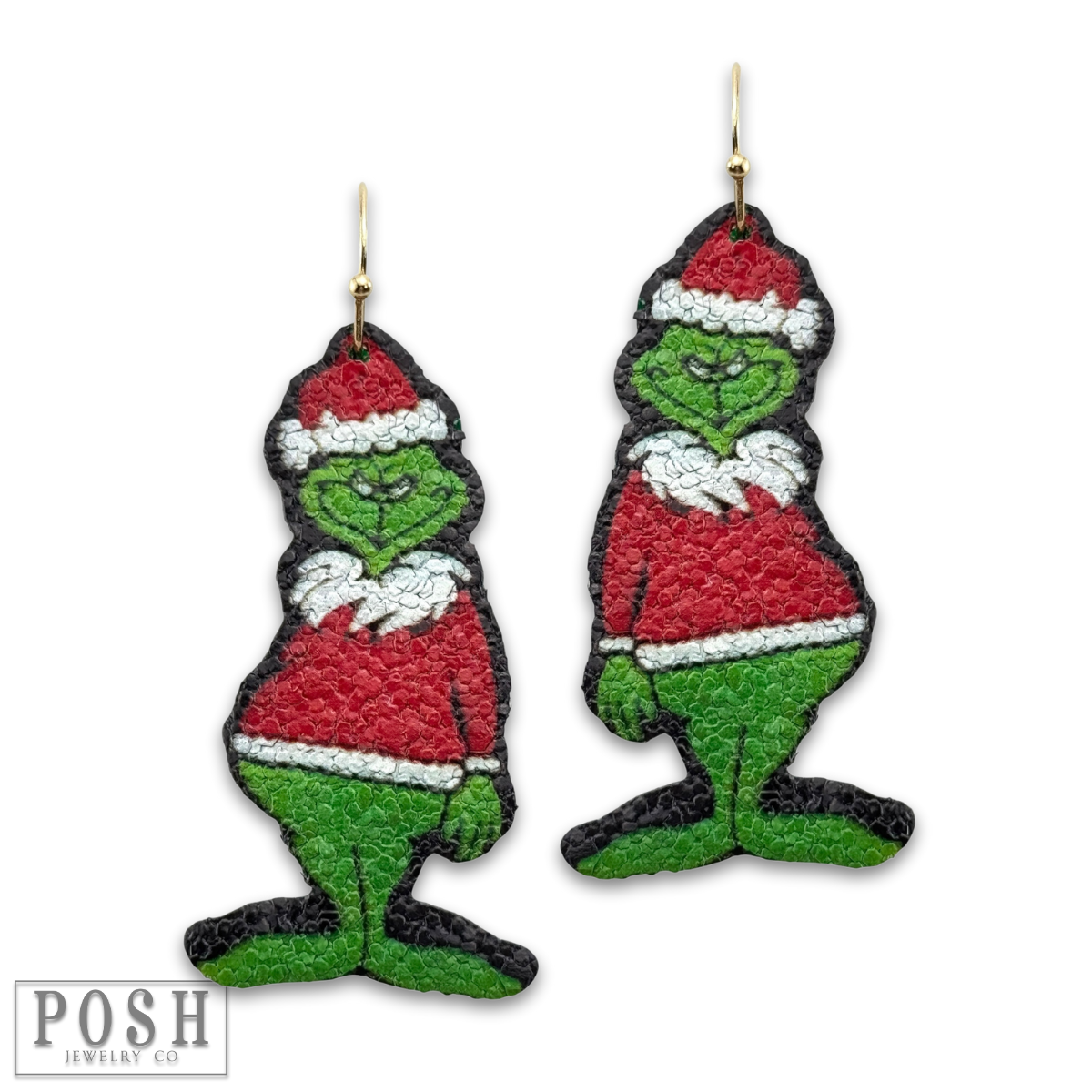 Christmas Mean Green Guy Earrings