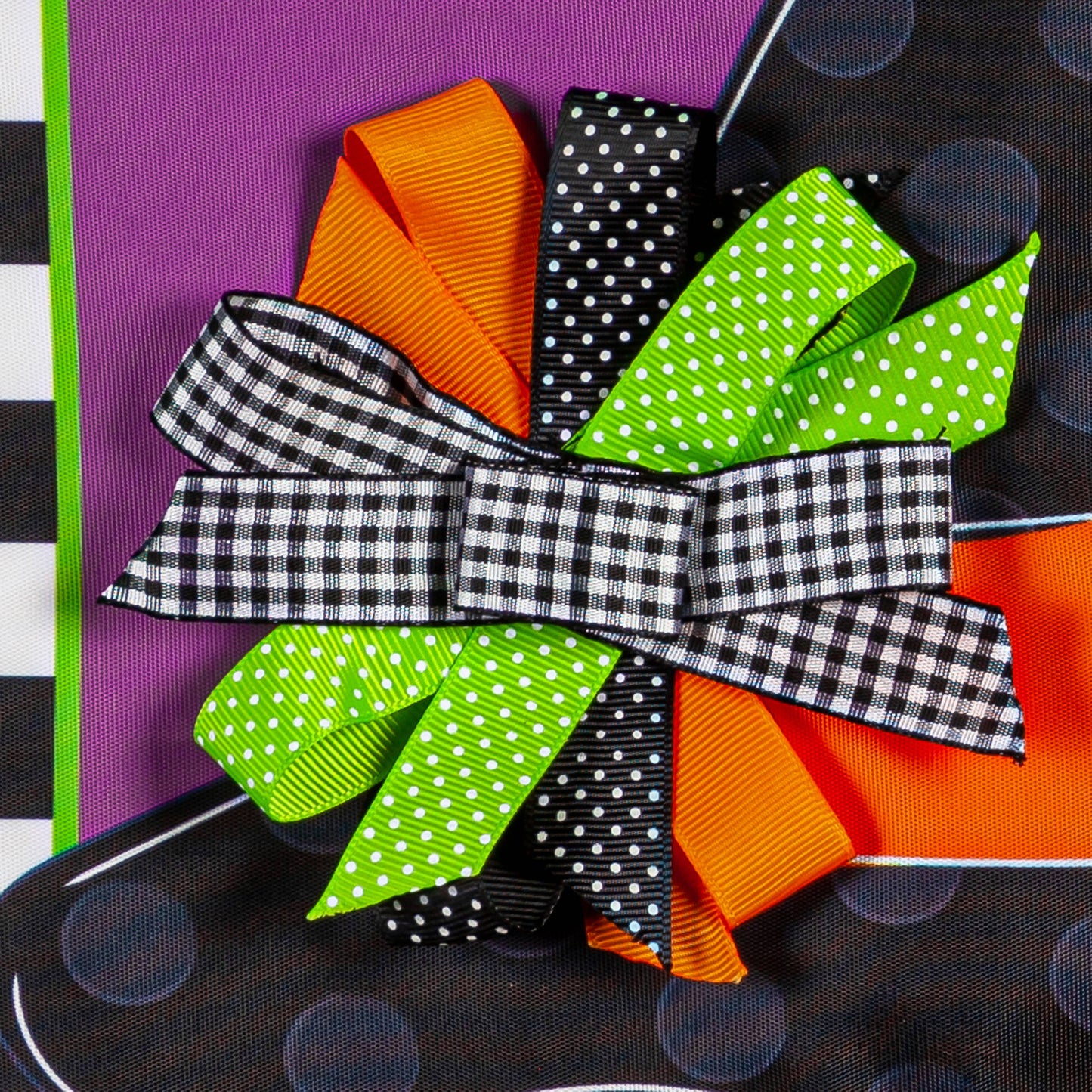 Trick Or Treat Witch Garden Applique Flag