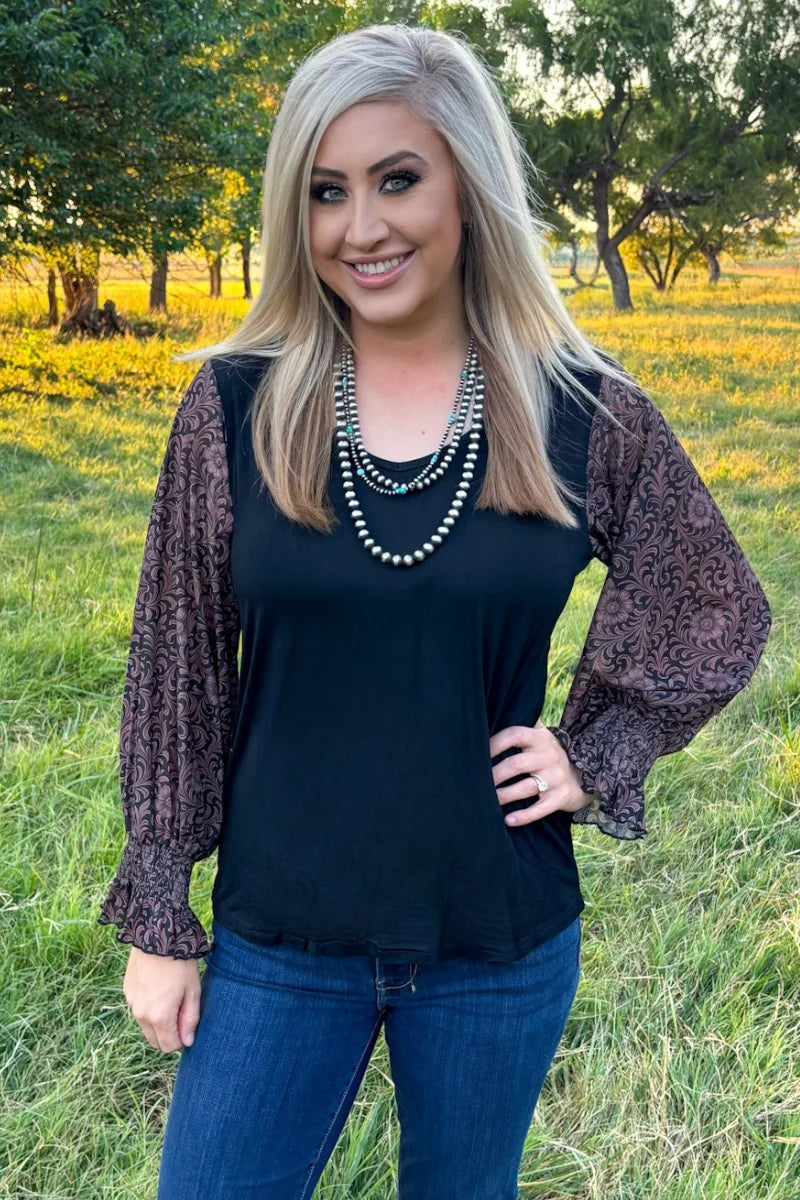 Sterling Kreek Dark Bloom Darling Top