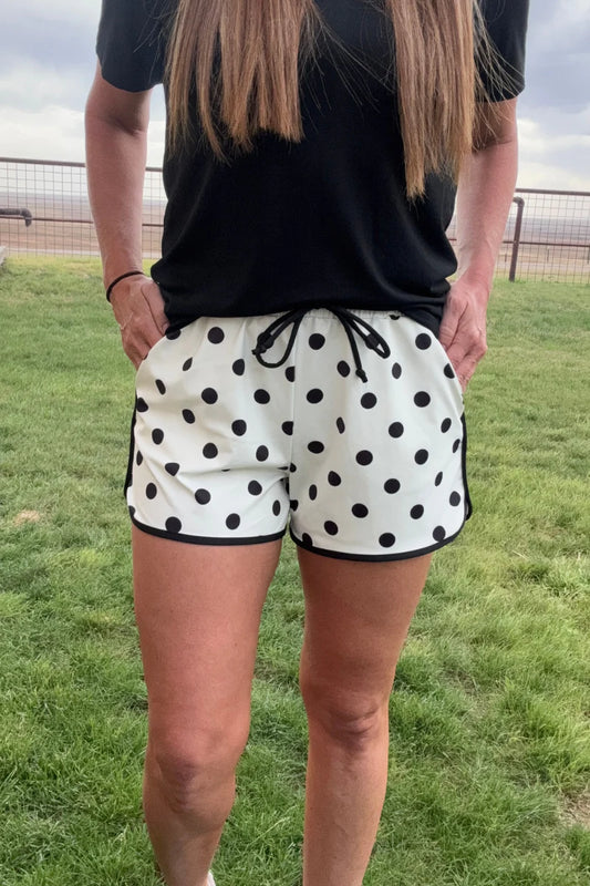 Sterling Kreek Polka Dot Posie Shorts- Cream
