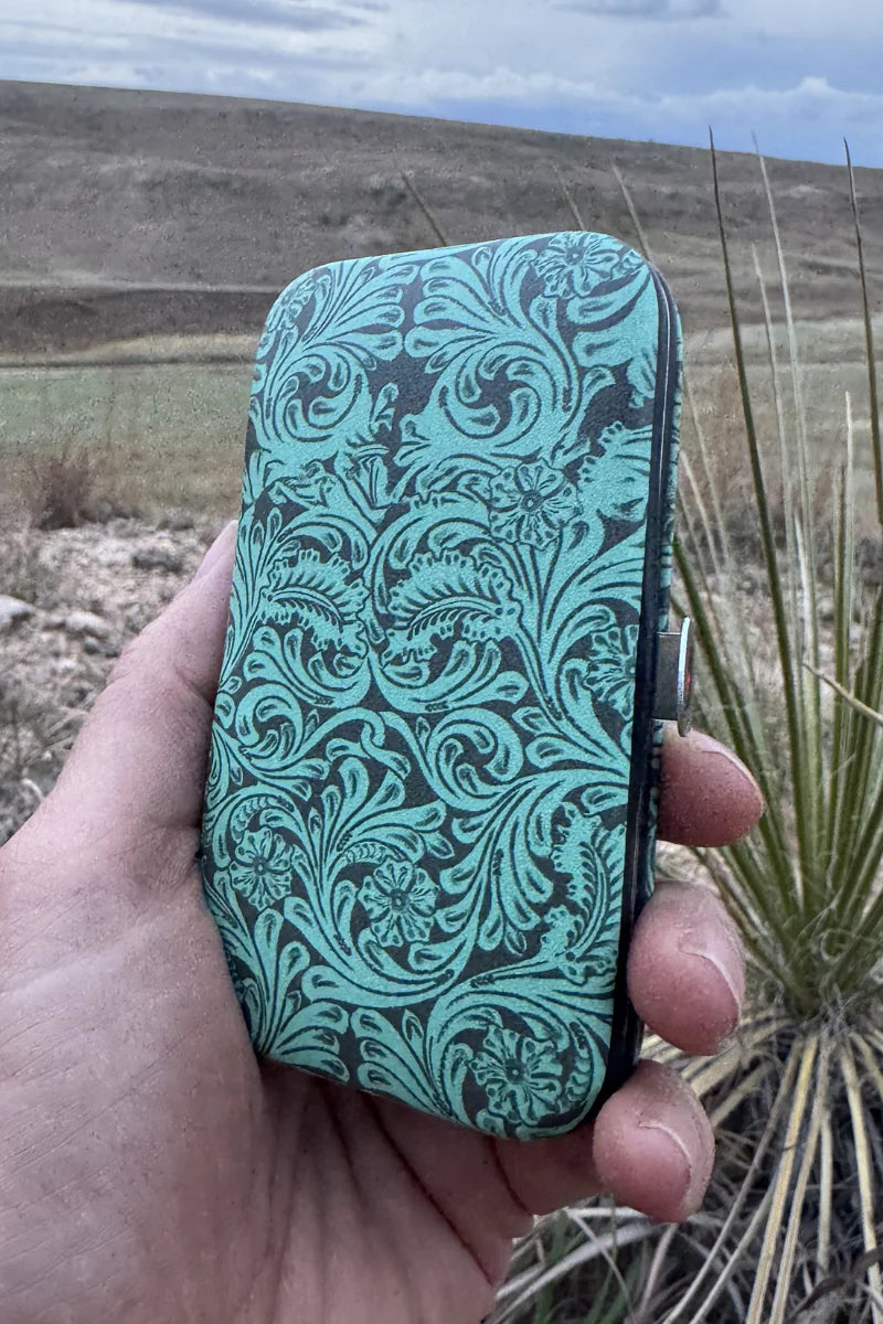 Sterling Kreek Tooled in Turquoise Manicure Set
