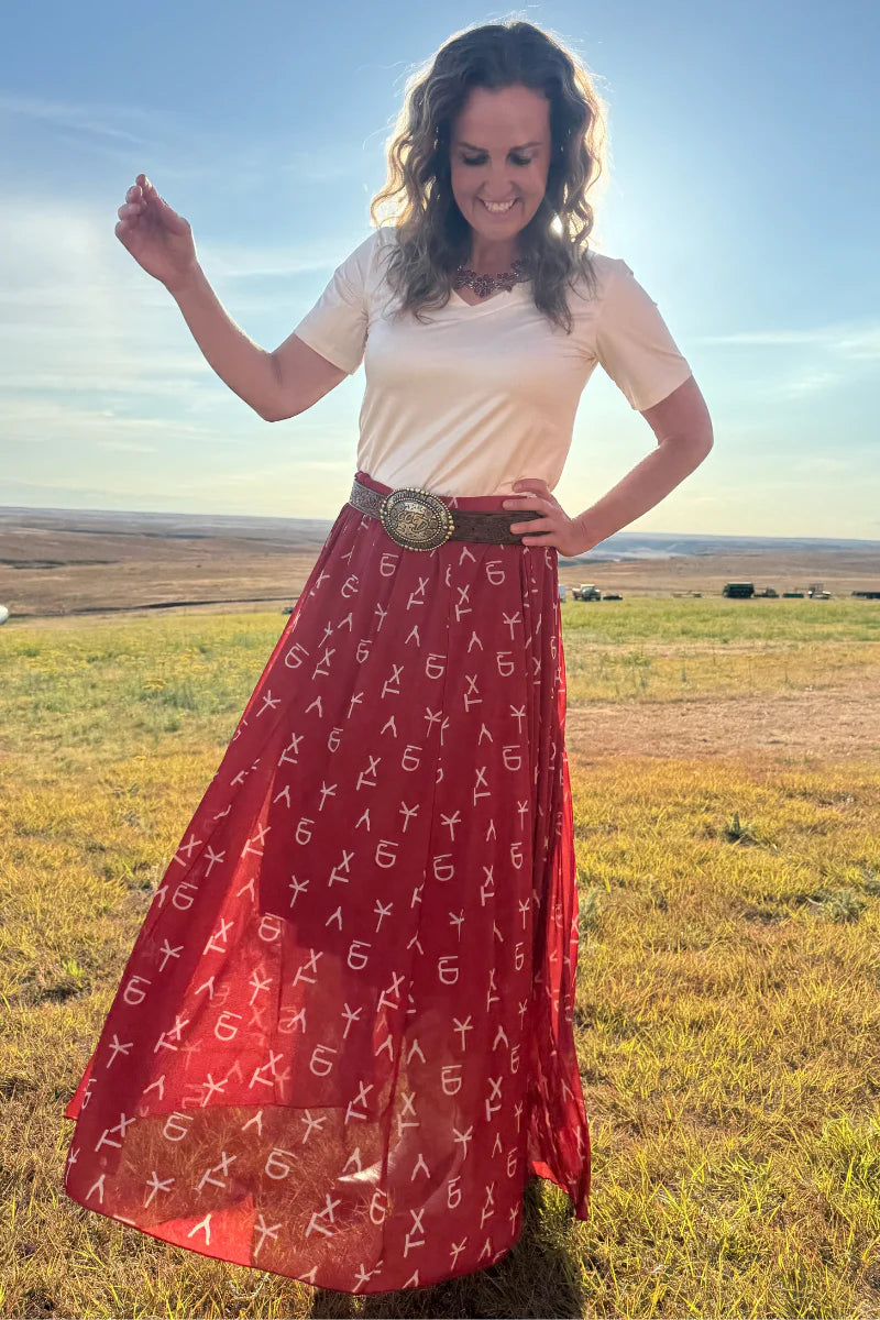 Sterling Kreek Red Dirt Branded Maxi Skirt