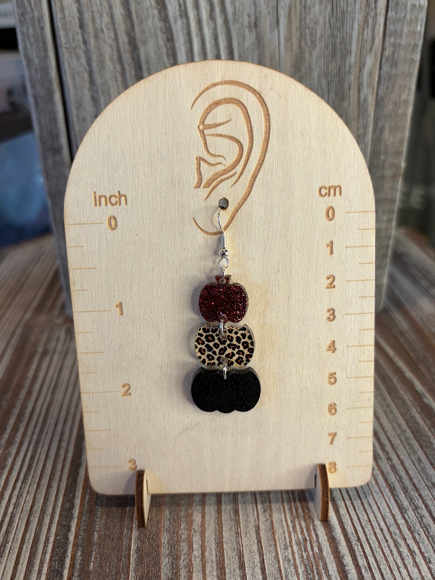 Leopard and Lace Pumpkin Acrylic Earrings | Fall Dangle Earrings | Autumn Jewelry | Thanksgiving Earrings | Boutique Fashion