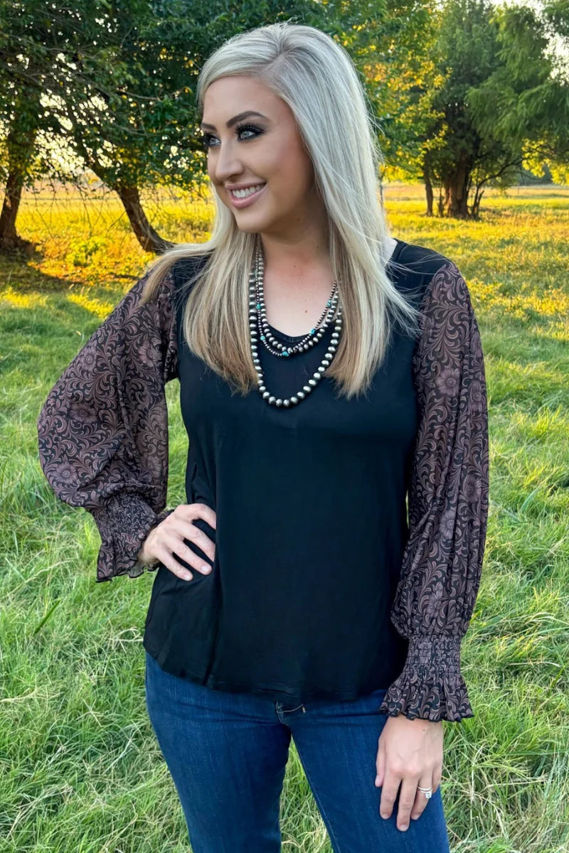 Sterling Kreek Dark Bloom Darling Top