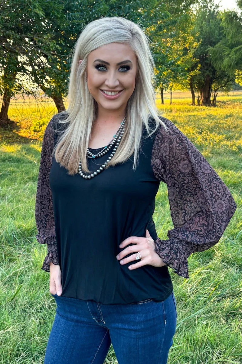 Sterling Kreek Dark Bloom Darling Top