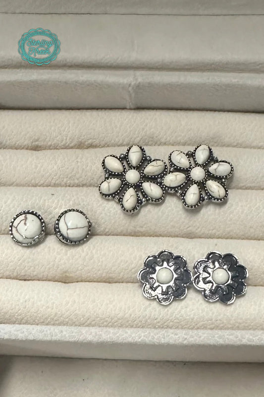 Sterling Kreek Flower Power Trio Earrings