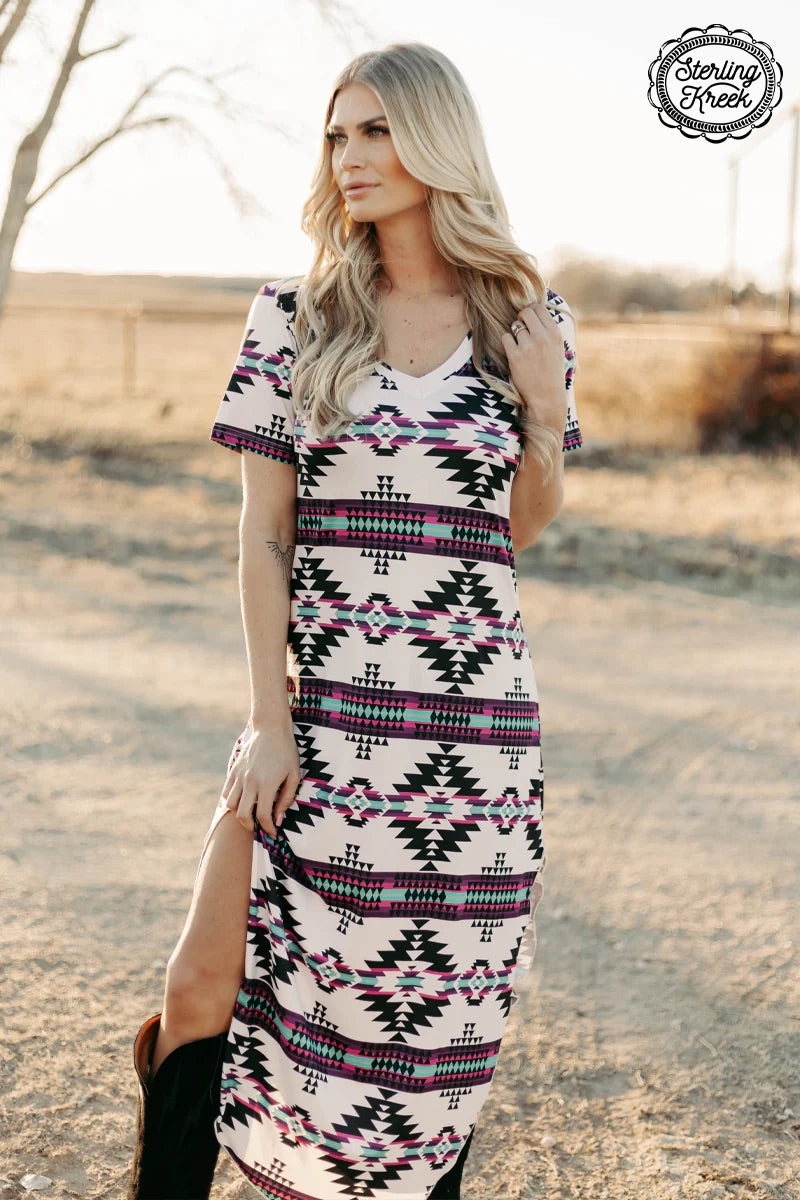 Sterling Kreek Aztec Outskirts Maxi Dress