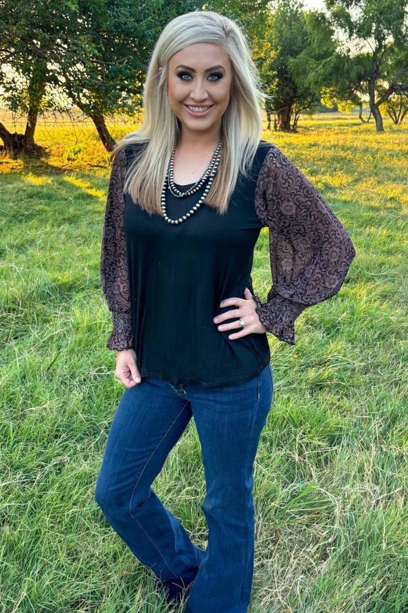 Sterling Kreek Dark Bloom Darling Top