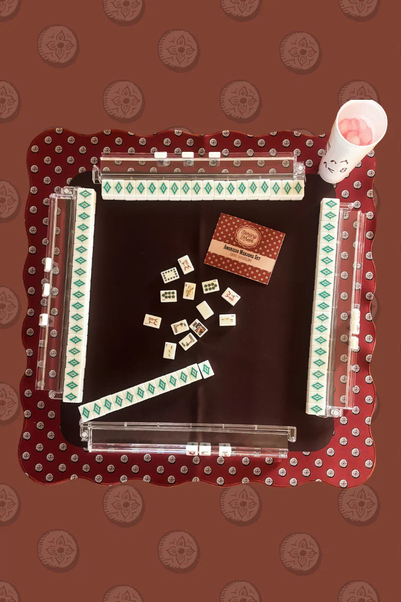 Sterling Kreek Wild West Mahjong SET, includes Tiles, Racks (4), Tile bag, and Mat