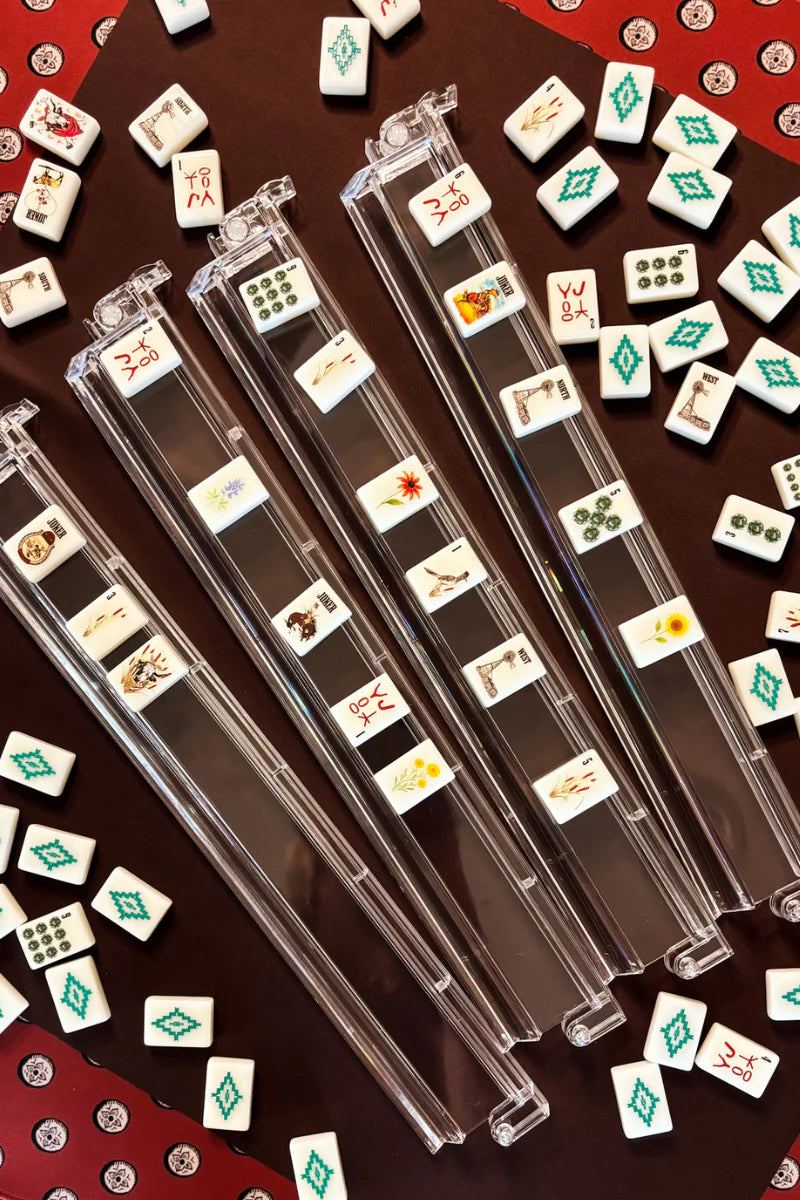 Sterling Kreek Wild West Mahjong SET, includes Tiles, Racks (4), Tile bag, and Mat