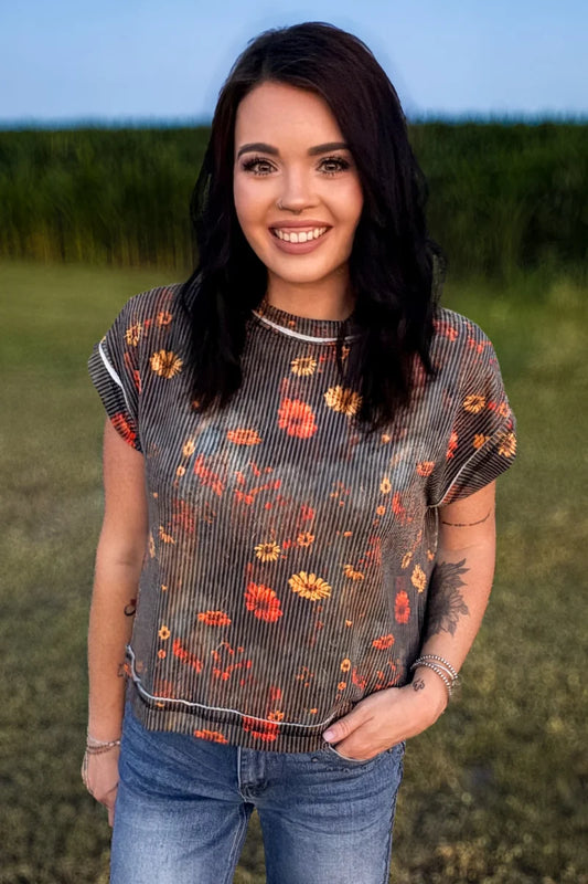 Sterling Kreek Rust Bloom Top