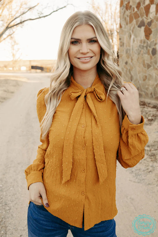 Sterling Kreek Business Babe Top-Mustard