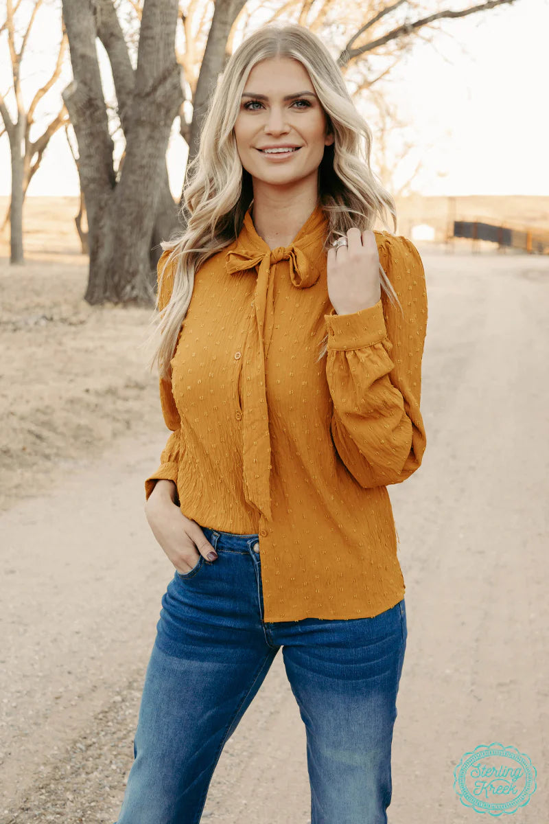 Sterling Kreek Business Babe Top-Mustard