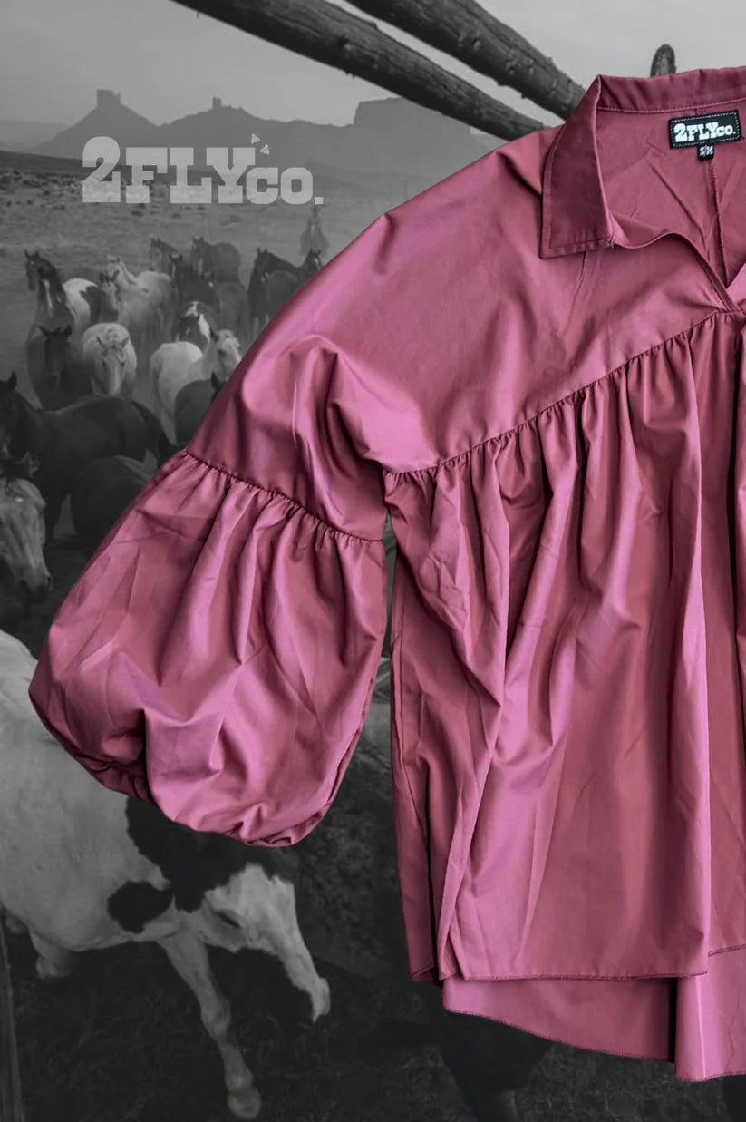 2 Fly Co. The Brazos Top- Wine