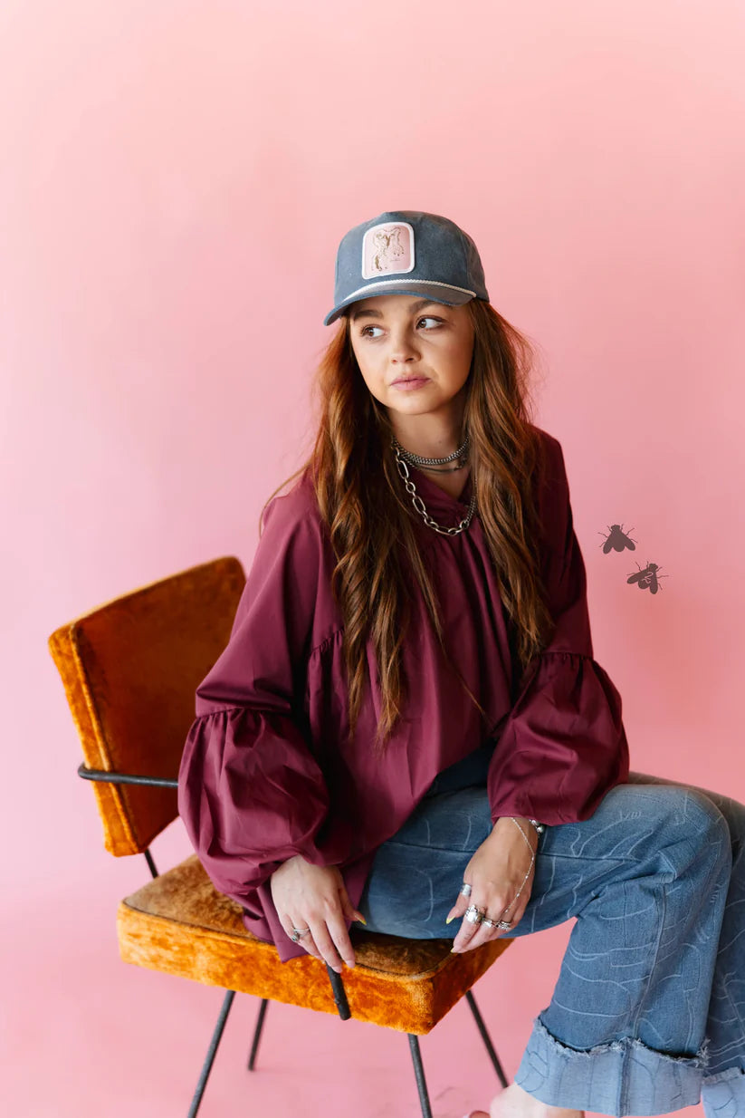 2 Fly Co. The Brazos Top- Wine