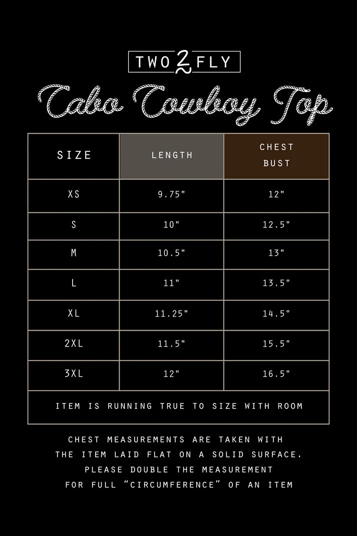 2 Fly Co. Cabo Cowboy Top