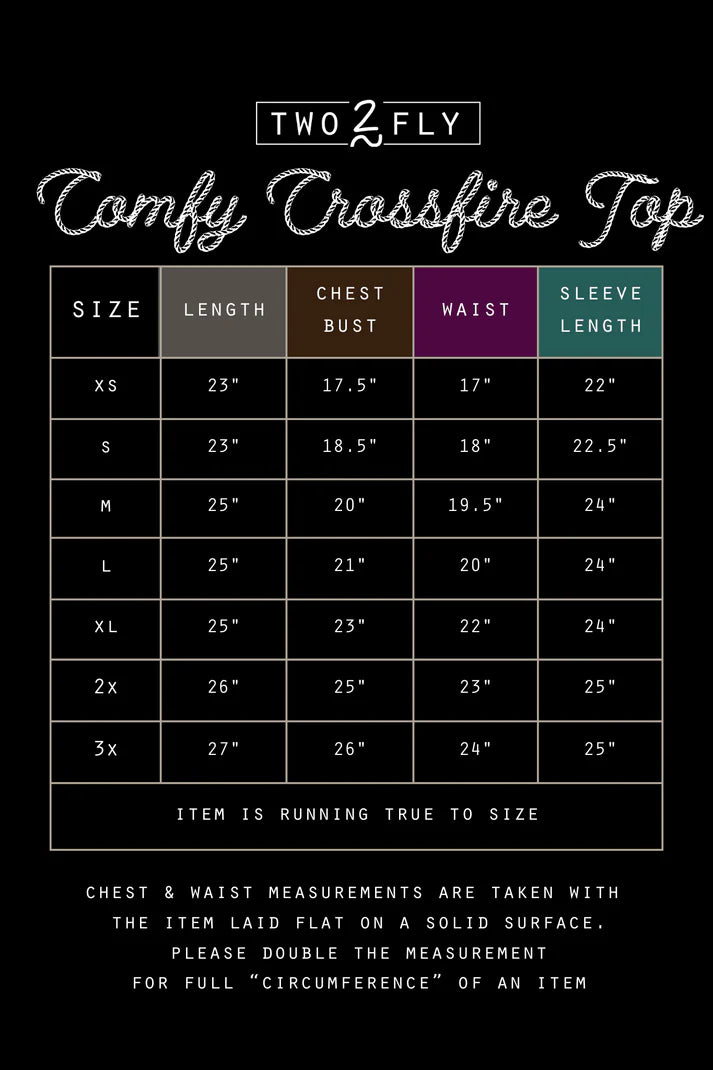 2 Fly Co. Comfy Crossfire Top