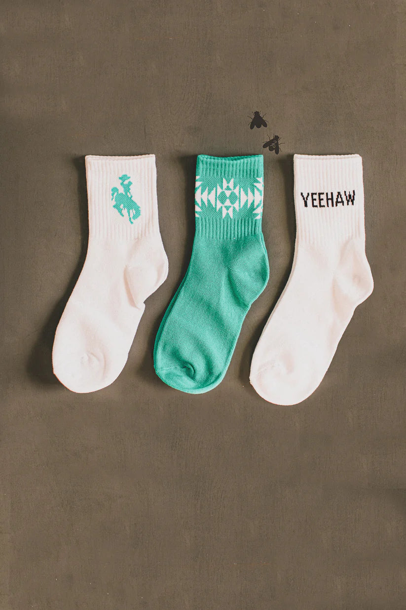 2 Fly Co. SOCK EM SILLY SET (3 Pair) -Crisp