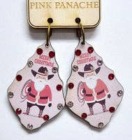 Pink Panache Western Santa earring 1CNC X254 : Red