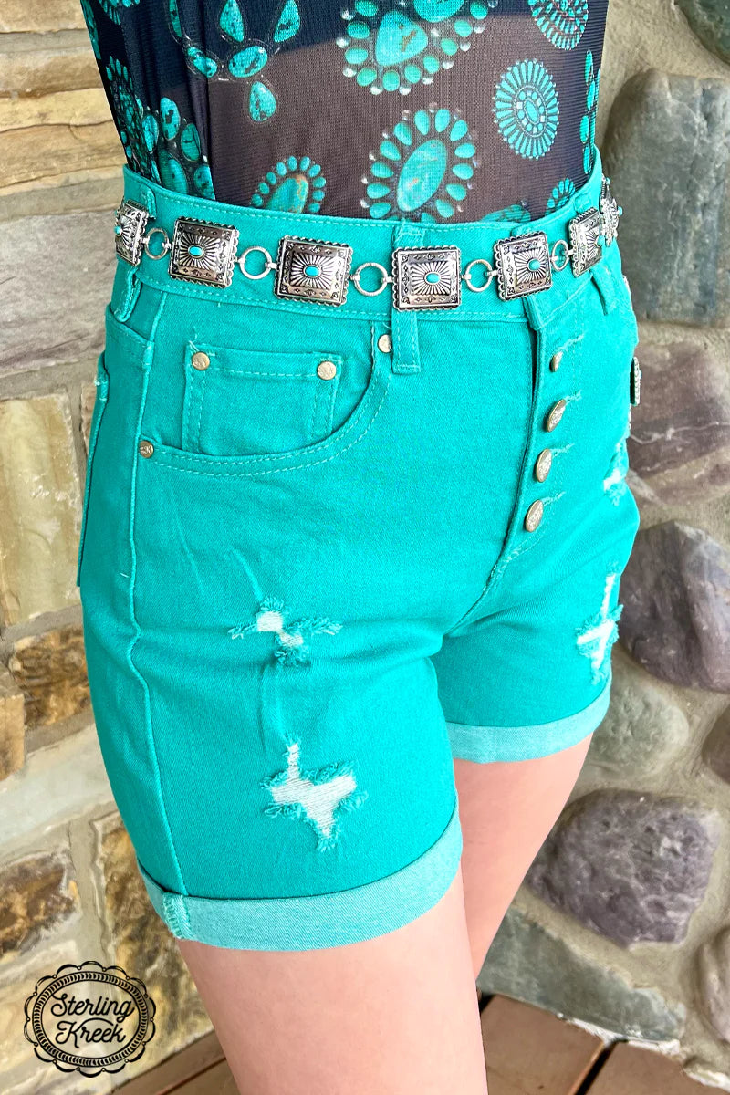 Sterling Kreek Tennessee Walking Shorts Turquoise