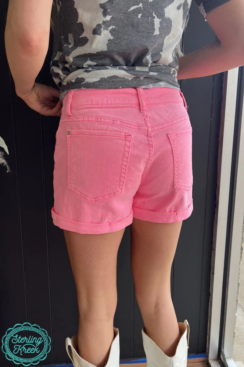 Sterling Kreek Backroads Cuffed Shorts Pink