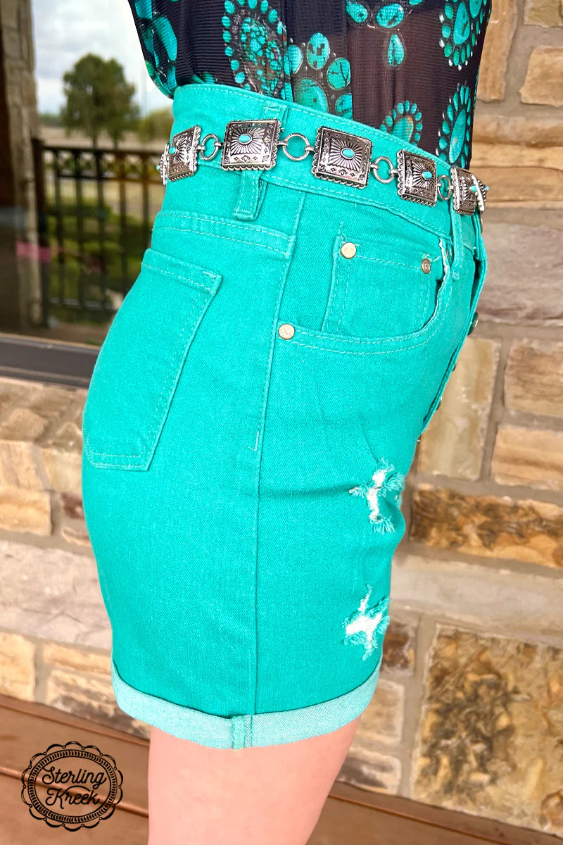 Sterling Kreek Tennessee Walking Shorts Turquoise