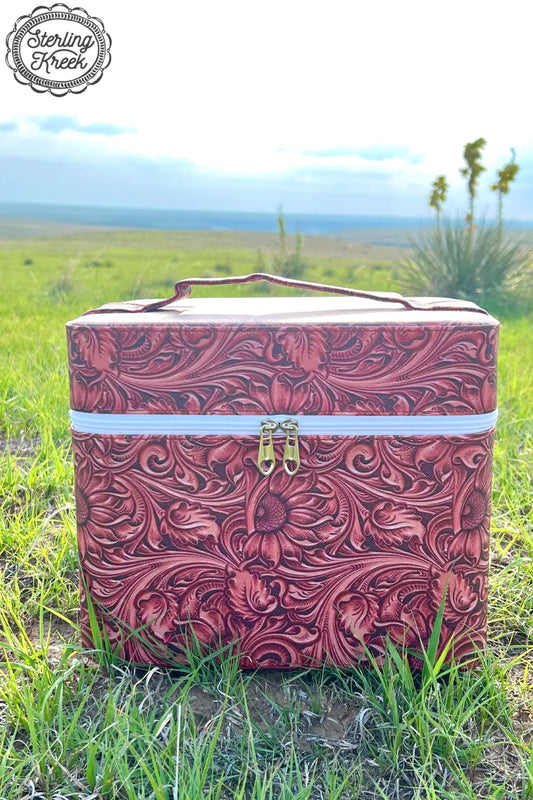 Sterling Kreek Tooled Beauty Makeup Box