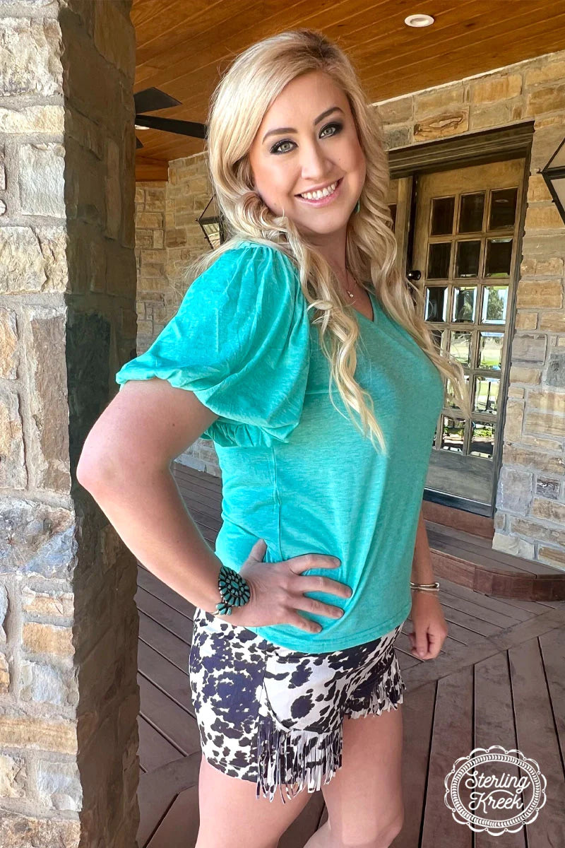 Sterling Kreek San Antonio Stroll Turquoise Top