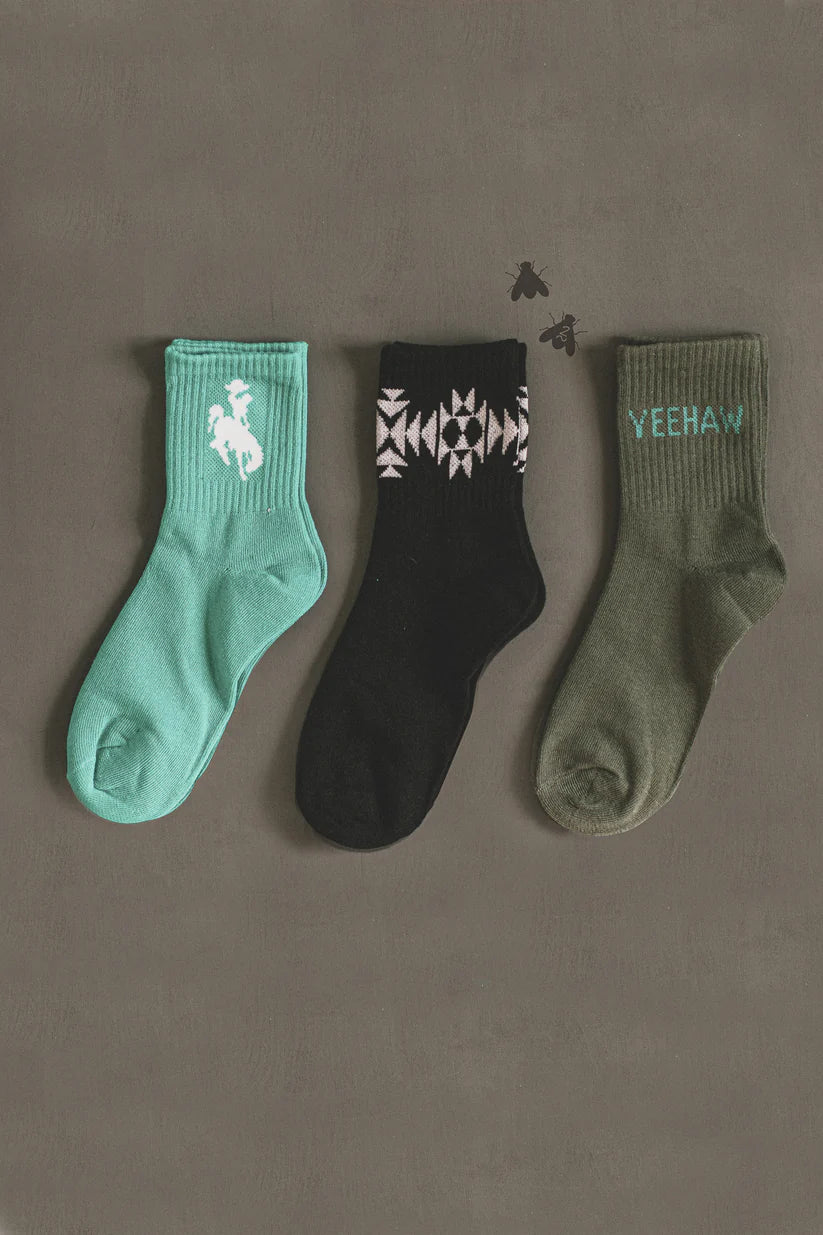 2 Fly Co. SOCK EM SILLY SET (3 Pair)- Kingman