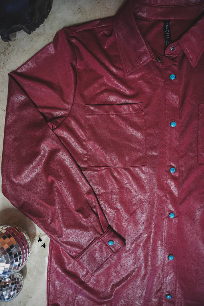 2 Fly Co. Leather Lux - Burgundy